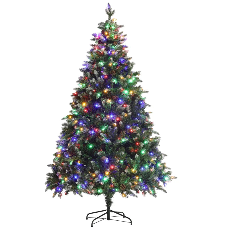 7ft Pre-Lit LED Artificial Christmas Tree with Base - Perfect Holiday Decoration for Home & Office