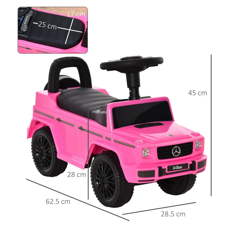 Licensed 3 in 1 Kids Ride On Car Foot To Floor Slider Push Along Toy Pink 12-36 Months