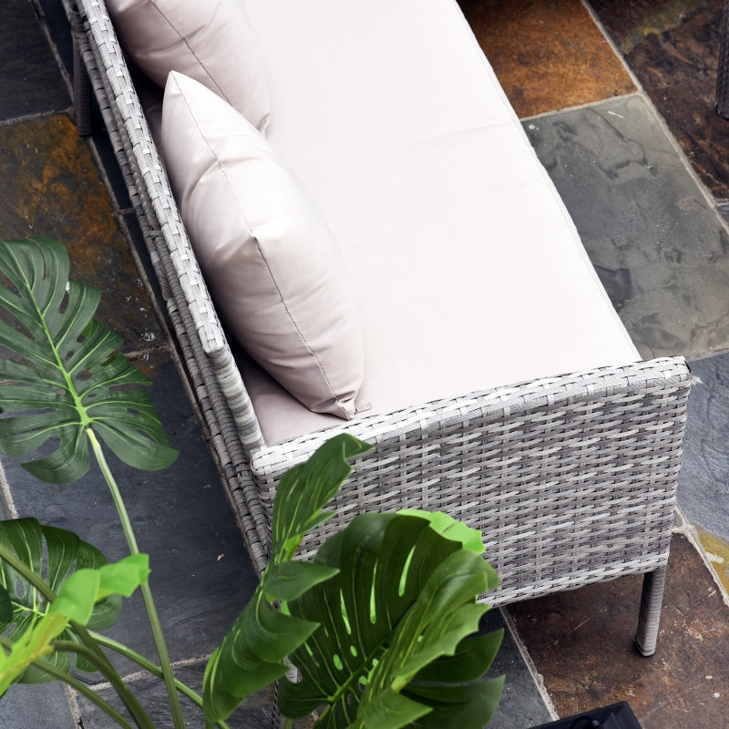 Mixed Grey Rattan Corner Dining Set