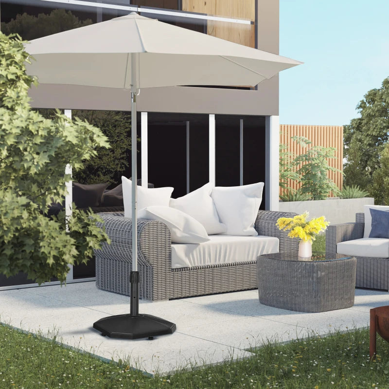 Black Concrete Patio Umbrella Base for 34mm, 38mm, and 48mm Poles