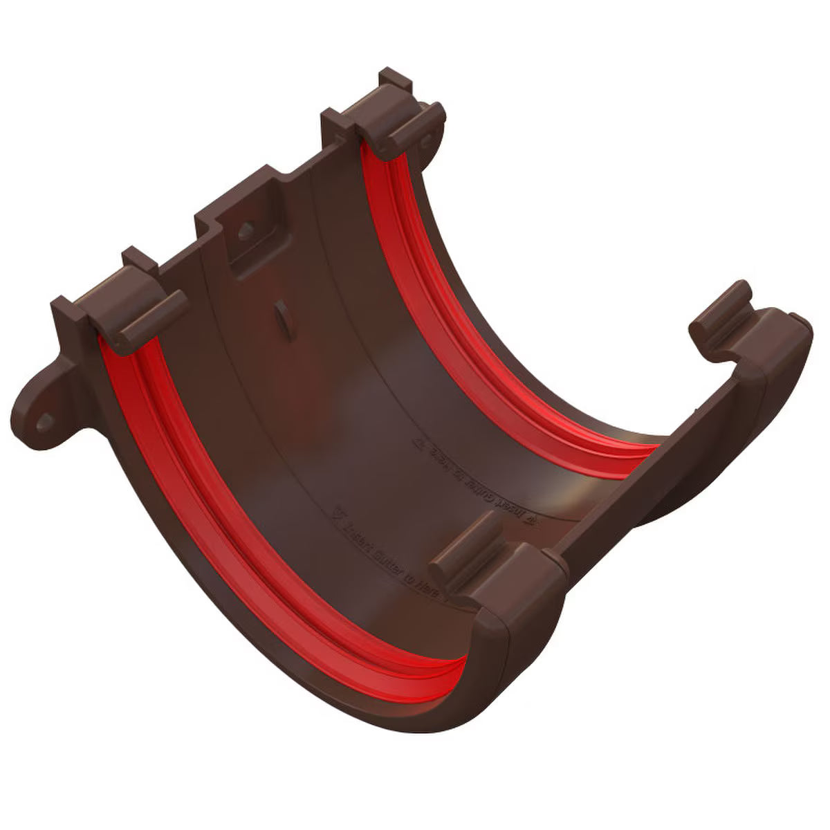 Freefoam Freeflow 116mm Deepflow Gutter Gutter Union Bracket - Leather Brown
