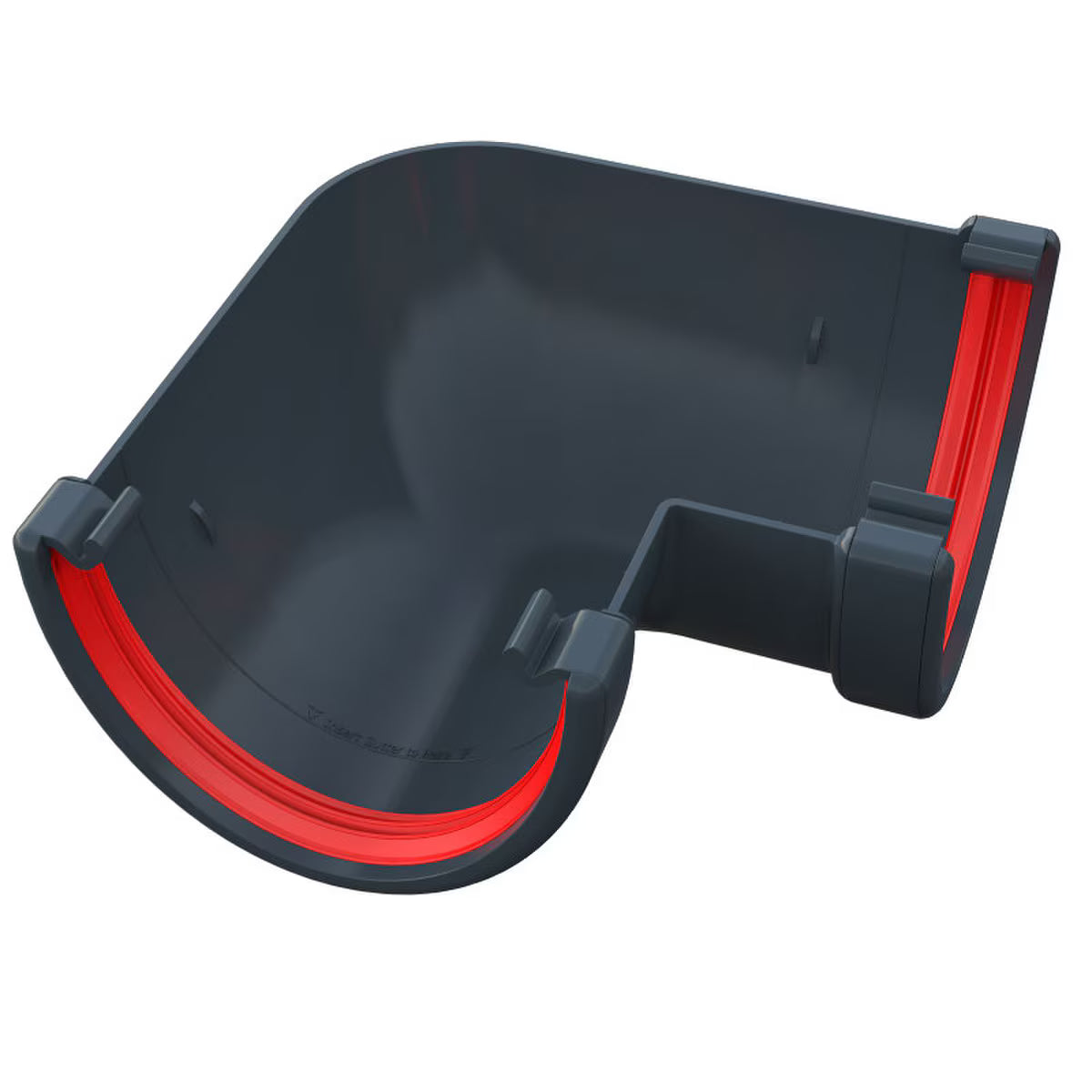 Freefoam Freeflow 116mm Deepflow Gutter 90 Degree Gutter Angle - Anthracite Grey