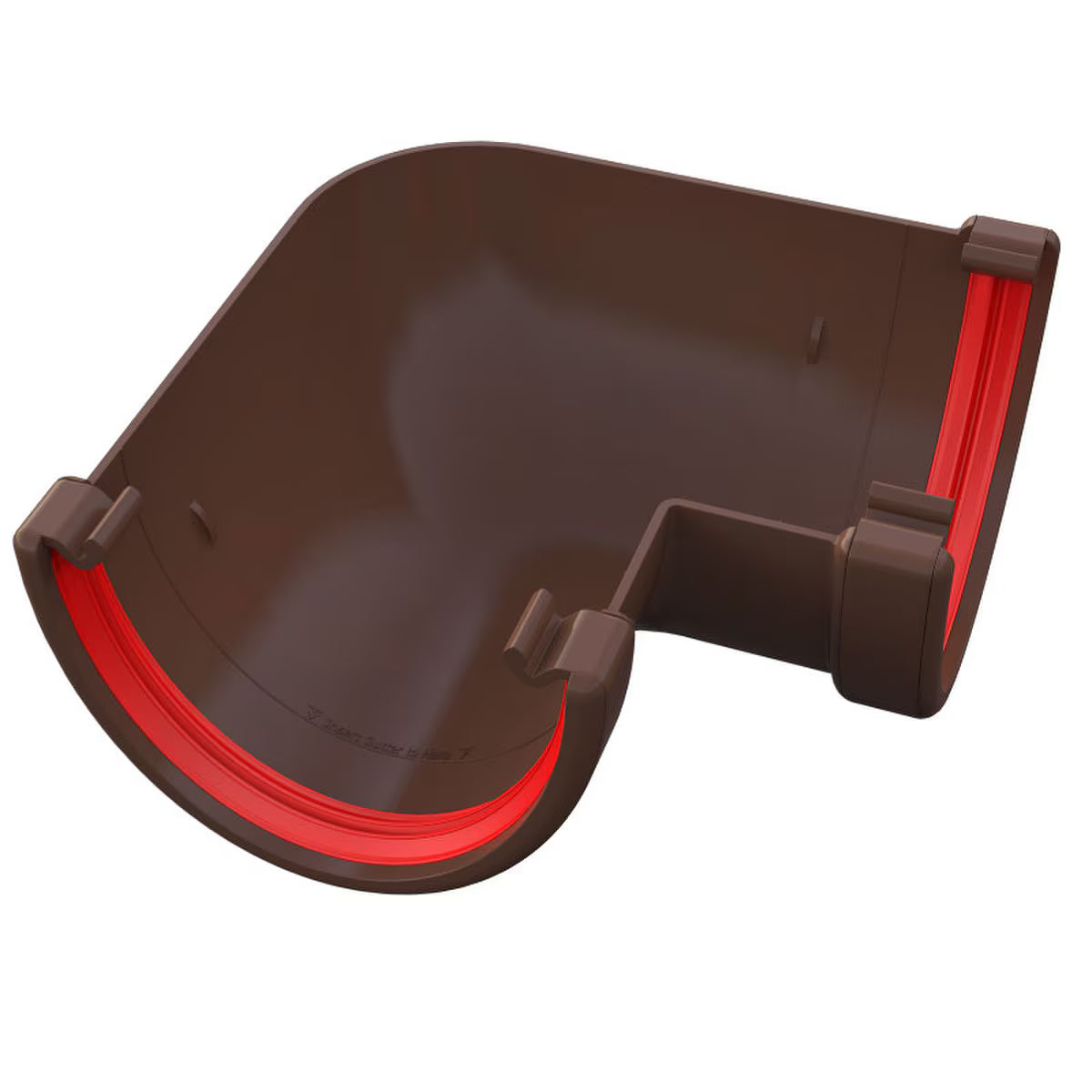 Freefoam Freeflow 116mm Deepflow Gutter 90 Degree Gutter Angle - Leather Brown