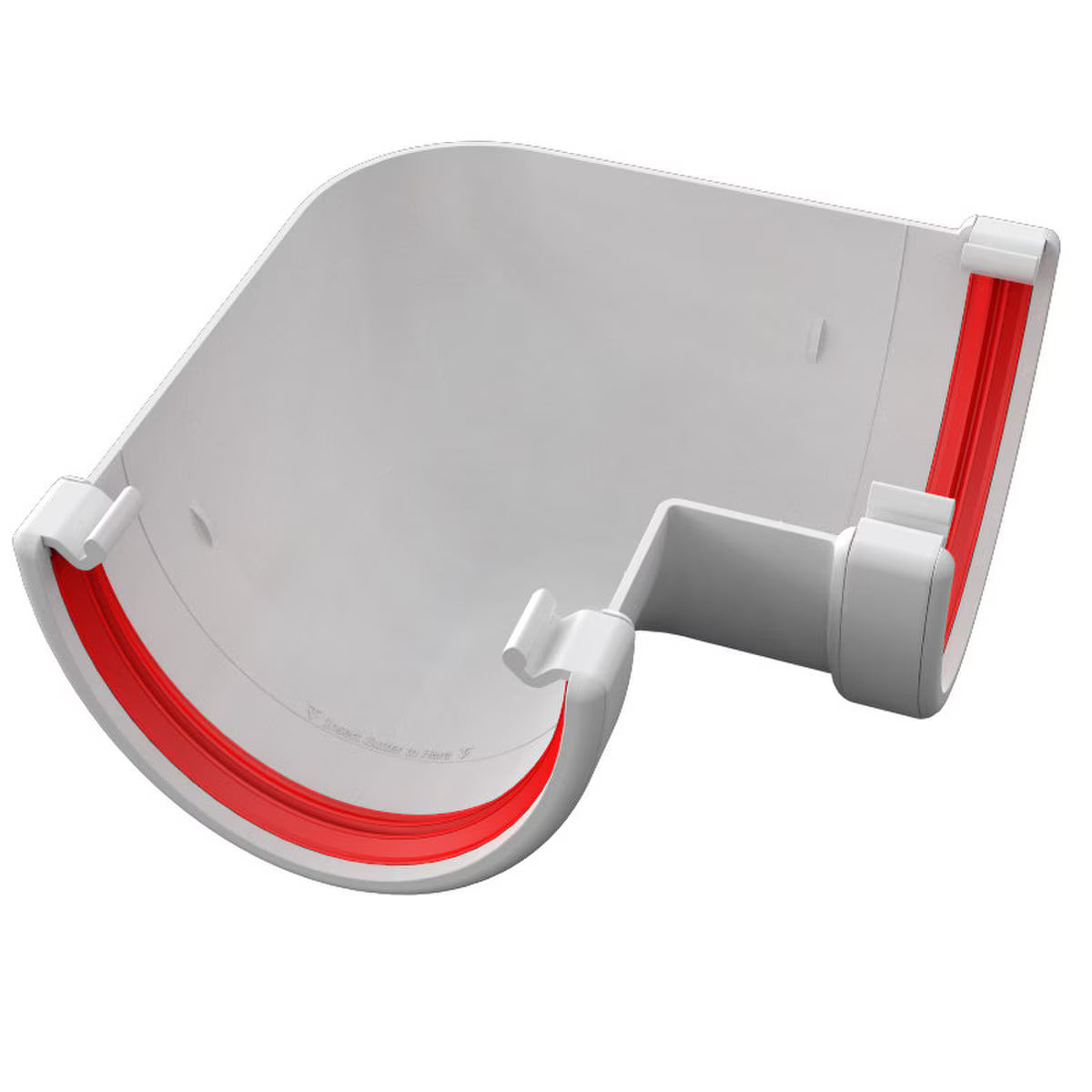 Freefoam Freeflow 116mm Deepflow Gutter 90 Degree Gutter Angle - White