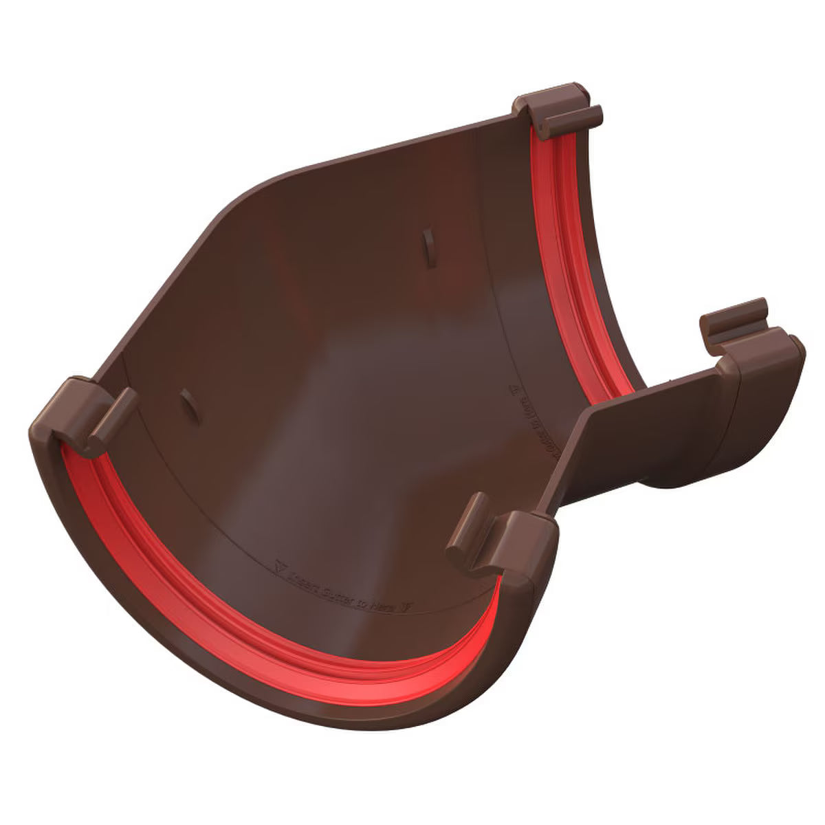Freefoam Freeflow 116mm Deepflow Gutter 135 Degree Gutter Angle - Leather Brown