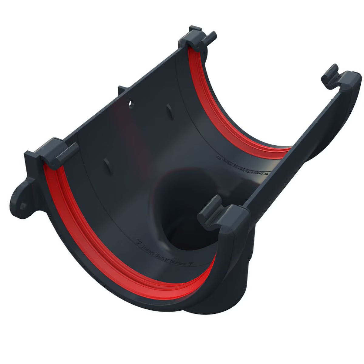 Freefoam Freeflow 116mm Deepflow Gutter Running Outlet - Anthracite Grey