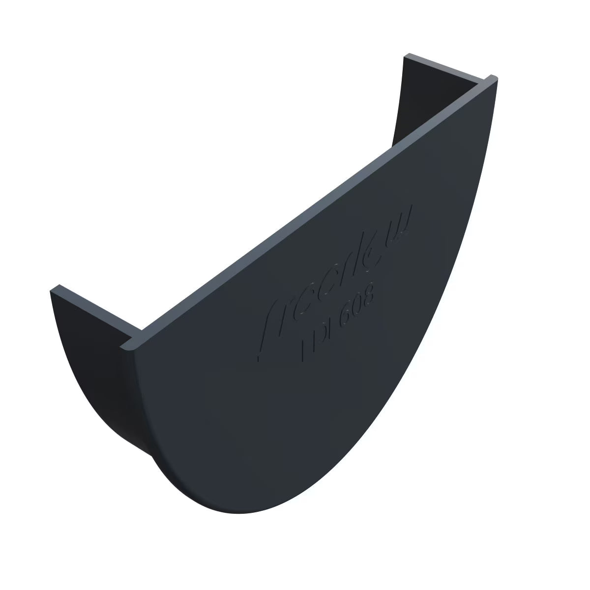 Freefoam Freeflow 116mm Deepflow Gutter Internal Stop End - Anthracite Grey