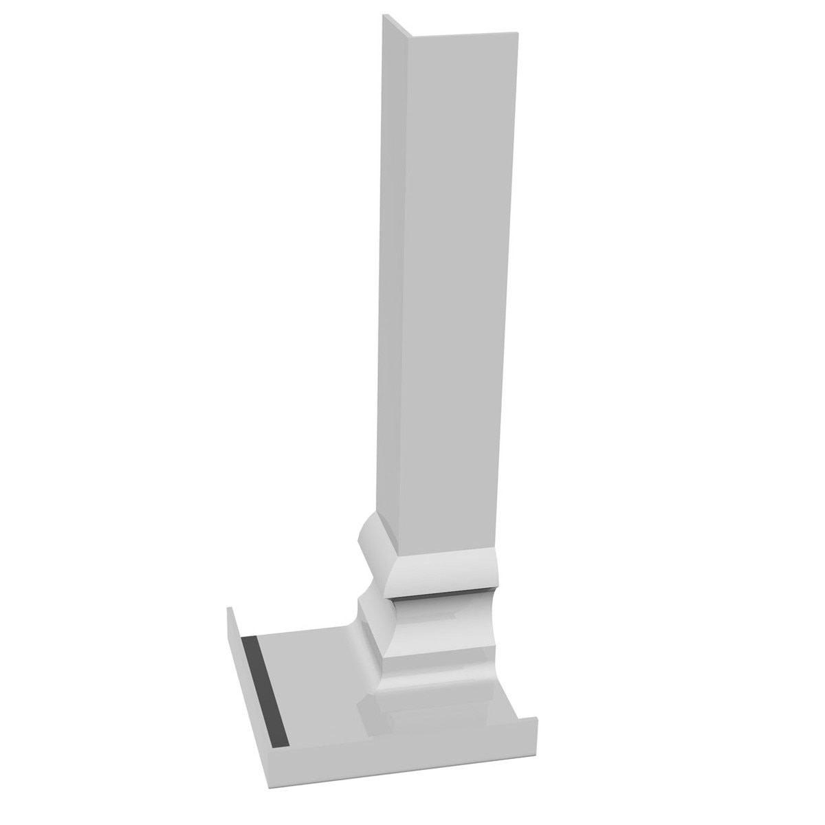 Freefoam 300mm Ogee uPVC Fascia Internal Corner Trim – 90 Degree Decorative Internal Roofline Corner – White