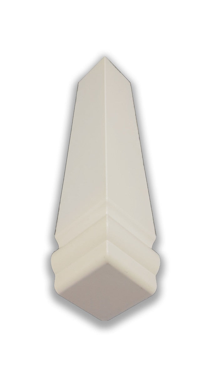 Freefoam 300mm Ogee uPVC Fascia External Corner Trim – 90° Decorative Roofline Corner – White