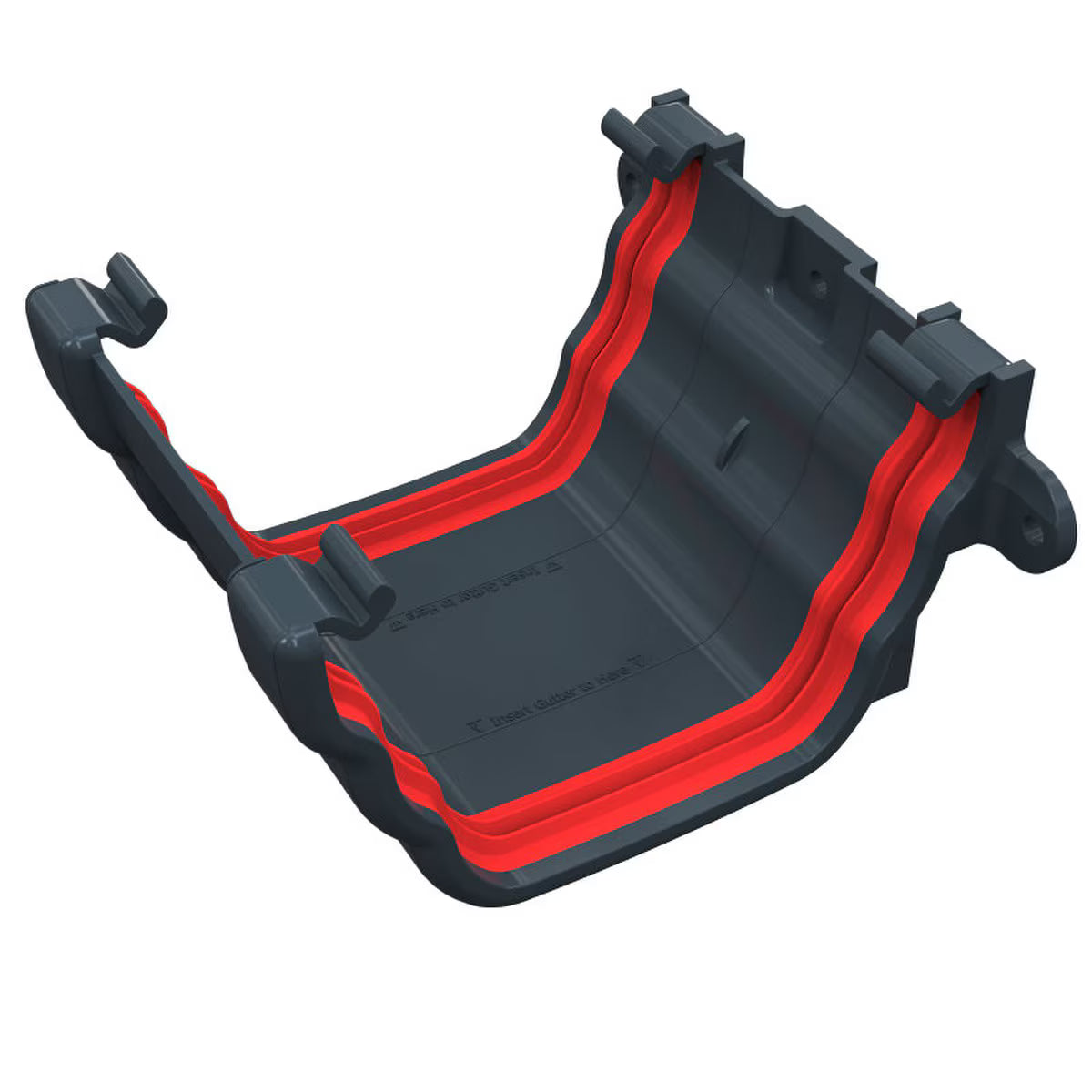 Freefoam Freeflow 135mm Ogee Gutter Gutter Union Bracket - Anthracite Grey