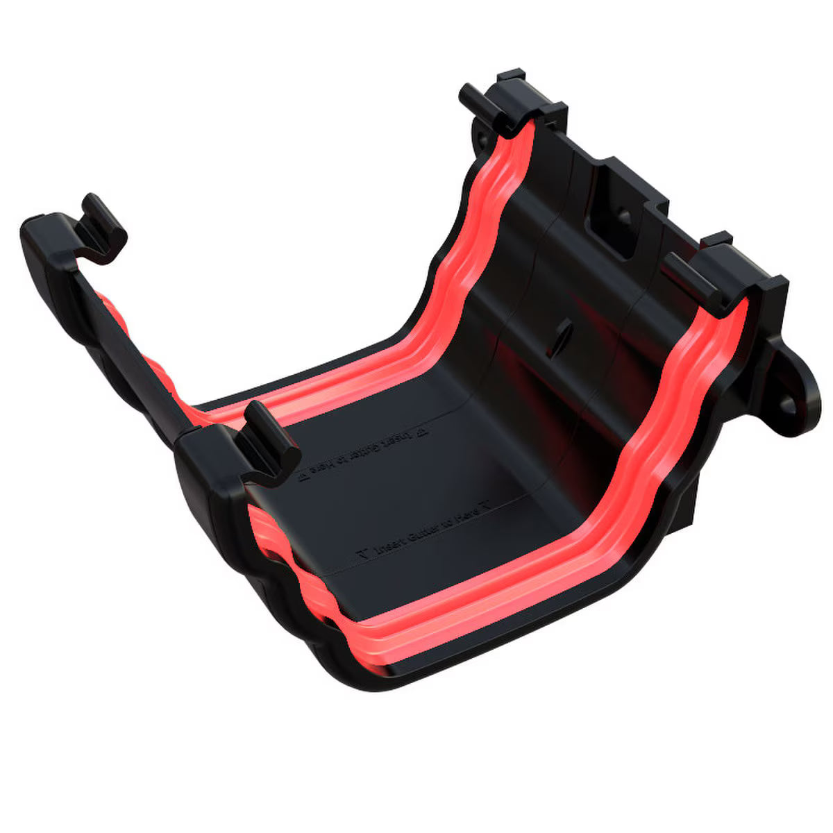 Freefoam Freeflow 135mm Ogee Gutter Gutter Union Bracket - Black