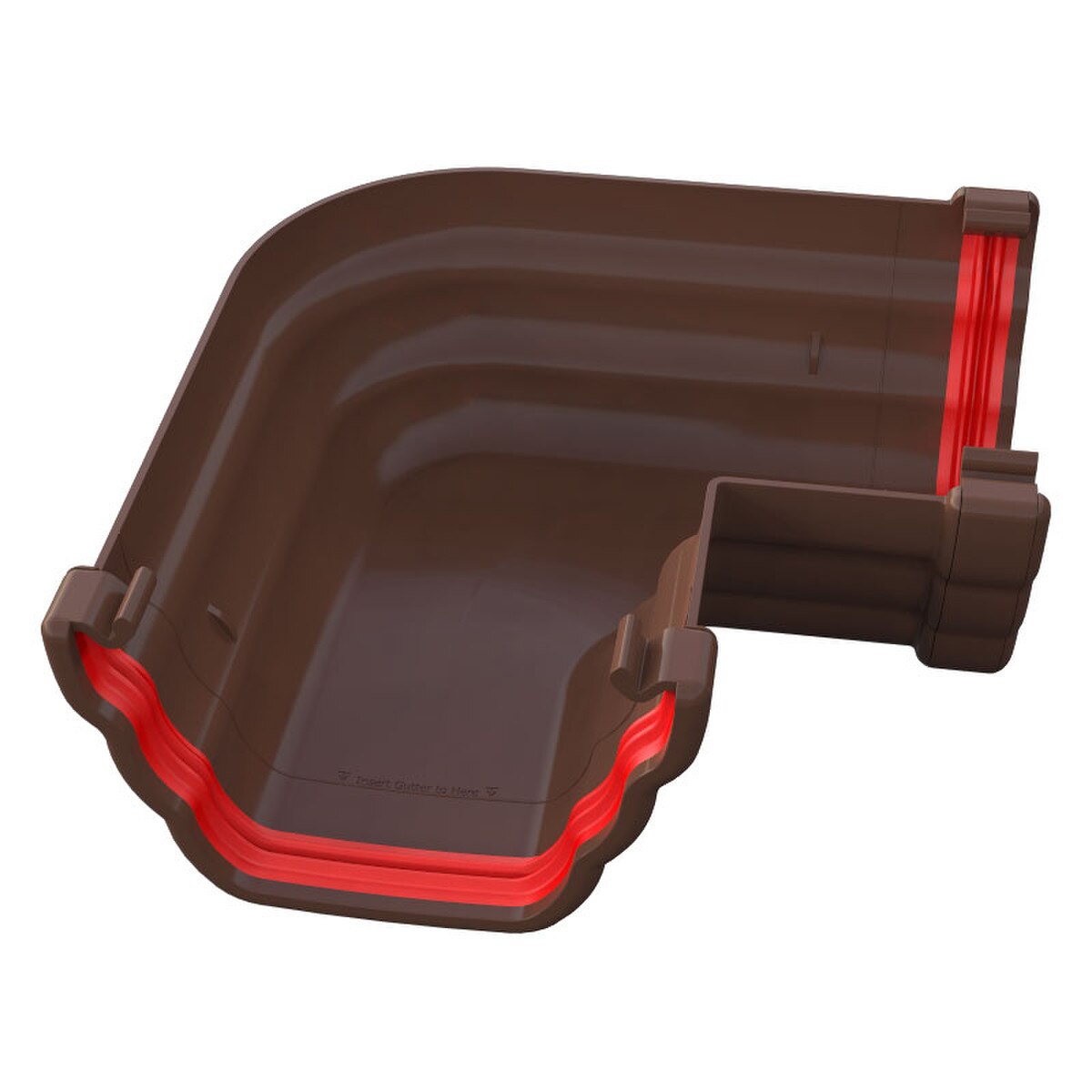 Freefoam Freeflow 135mm Ogee Gutter 90 Degree Gutter Angle - Leather Brown