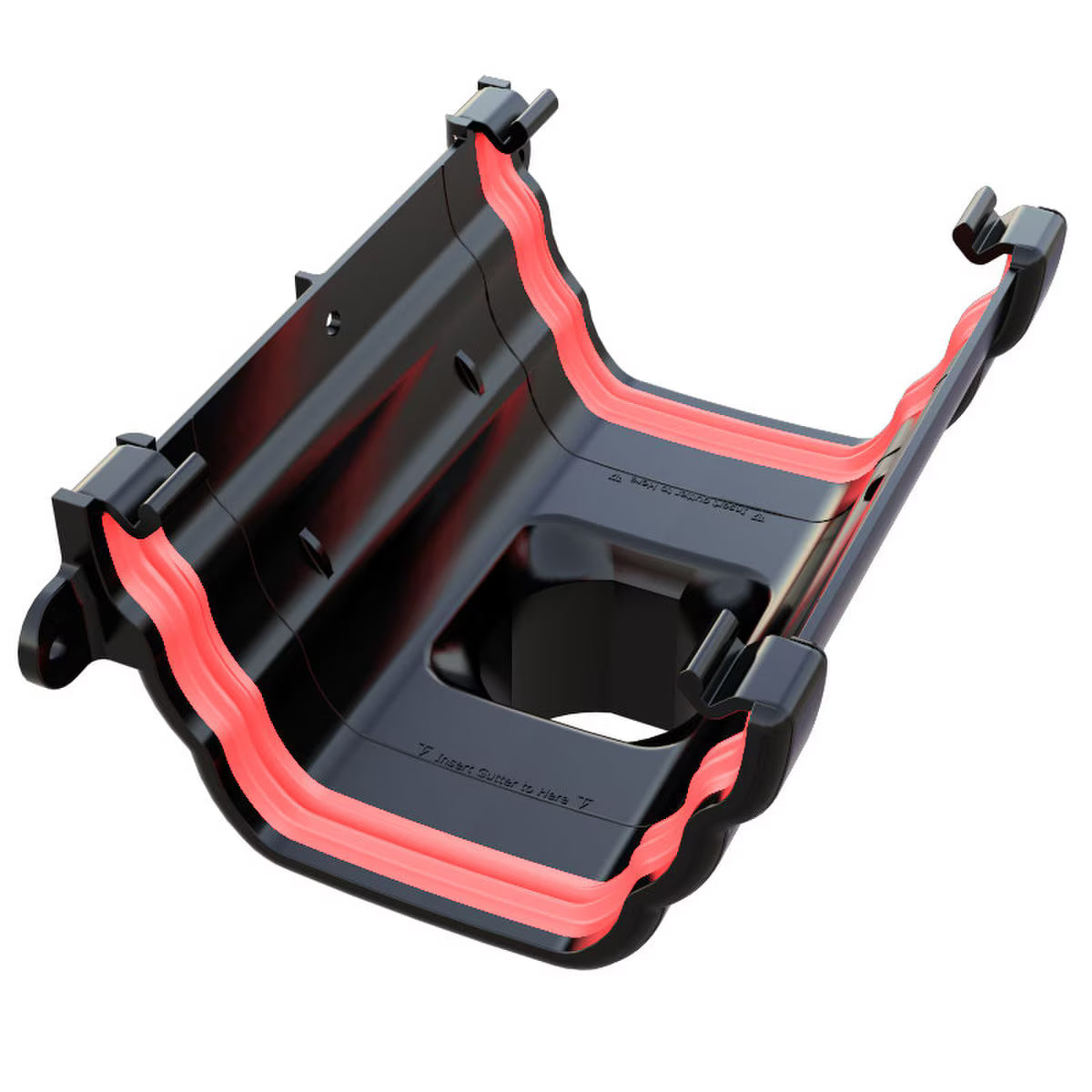 Freefoam Freeflow 135mm Ogee Gutter Running Outlet - Black