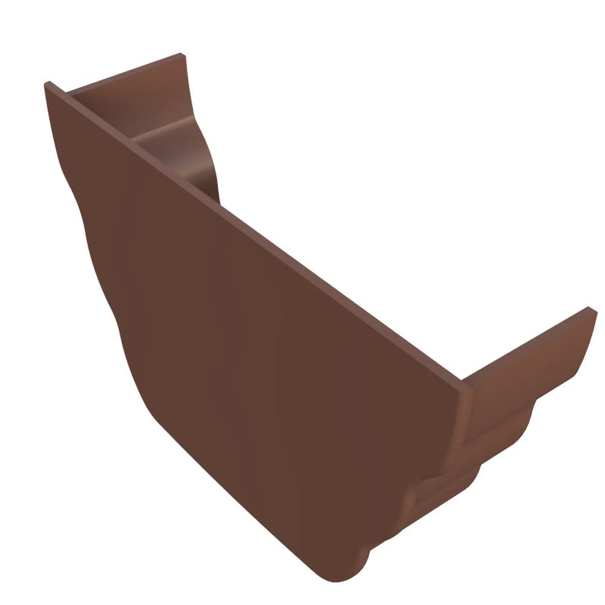 Freefoam Freeflow 135mm Ogee Gutter Internal Stop End - Leather Brown