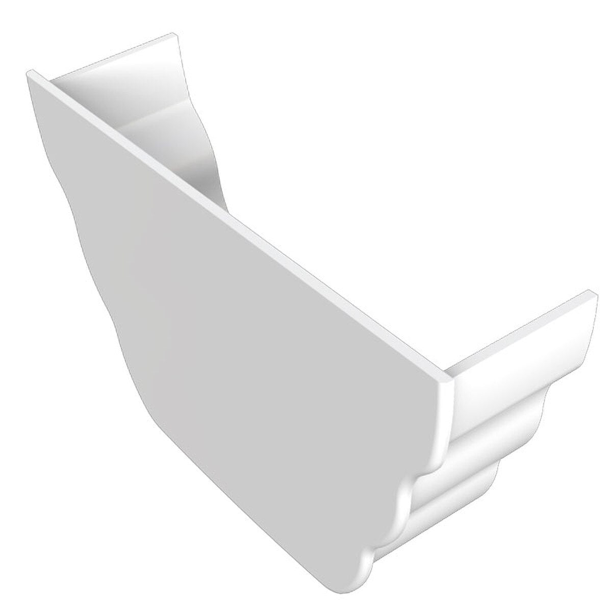 Freefoam Freeflow 135mm Ogee Gutter Internal Stop End - White