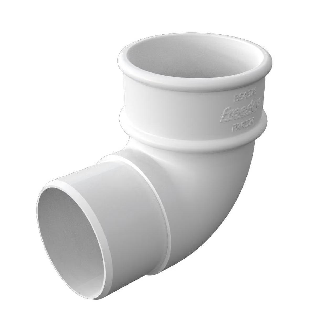 Freefoam Freeflow 68mm Round Downpipe 90 Degree Offset Bend - White
