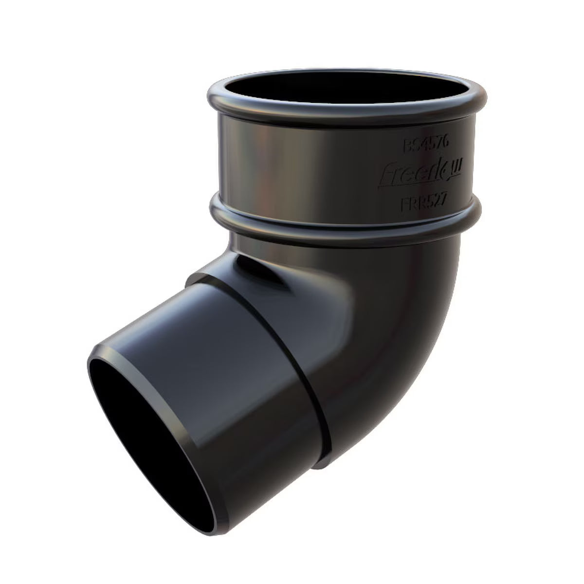 Freefoam Freeflow 68mm Round Downpipe 112 Degree Offset Bend - Black