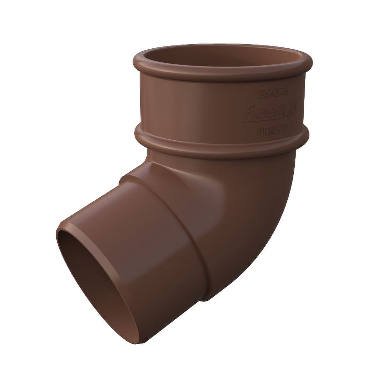 Freefoam Freeflow 68mm Round Downpipe 112 Degree Offset Bend - Leather Brown