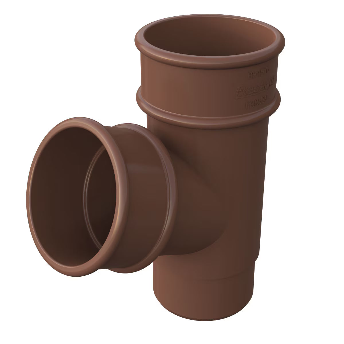 Freefoam Freeflow 68mm Round Downpipe 112 Degree Branch - Leather Brown