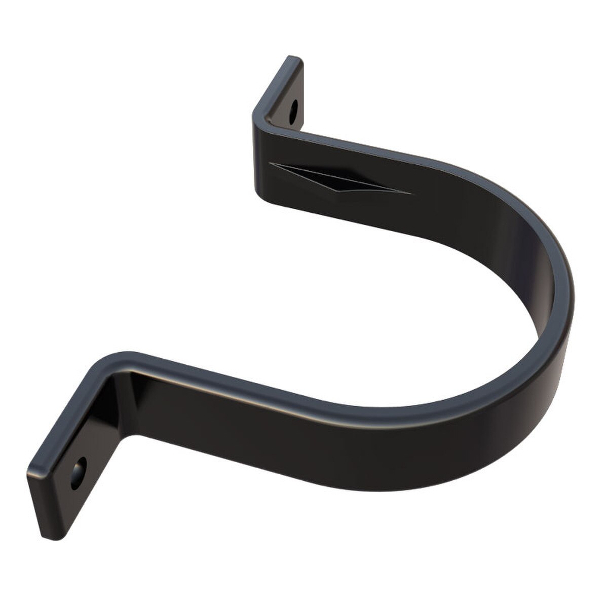 Freefoam Freeflow 68mm Round Downpipe Flush Pipe Clip - Black