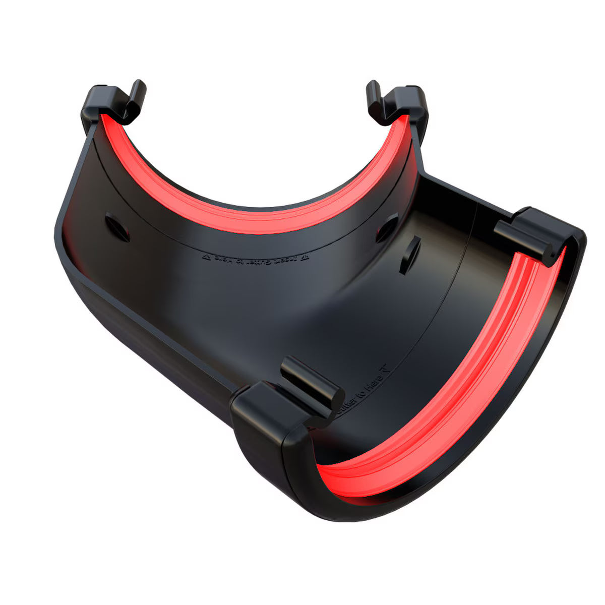 Freefoam Freeflow 112mm Half Round Gutter 135 Degree Gutter Angle - Black