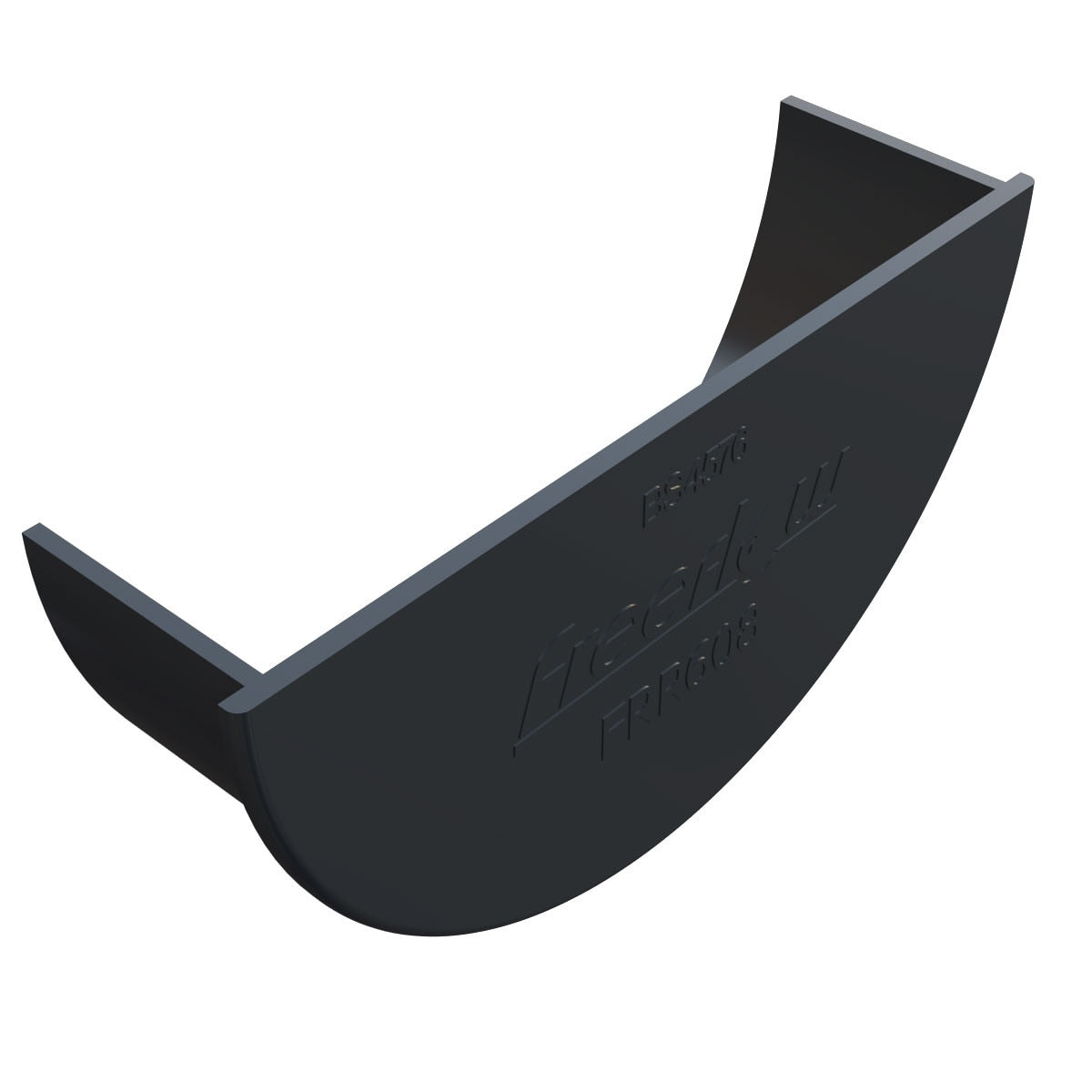 Freefoam Freeflow 112mm Half Round Gutter Internal Stop End - Anthracite Grey