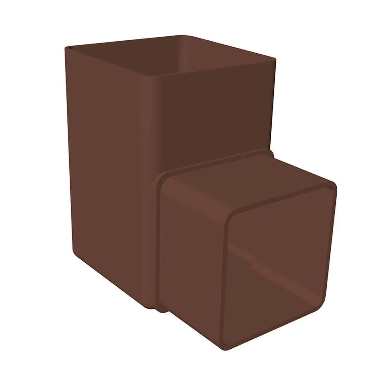 Freefoam Freeflow 65mm Square Downpipe 90 Degree Offset Bend - Leather Brown