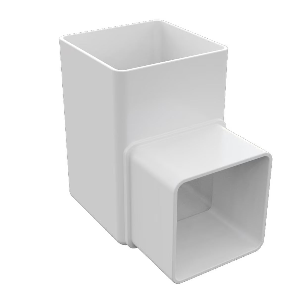 Freefoam Freeflow 65mm Square Downpipe 90 Degree Offset Bend - White