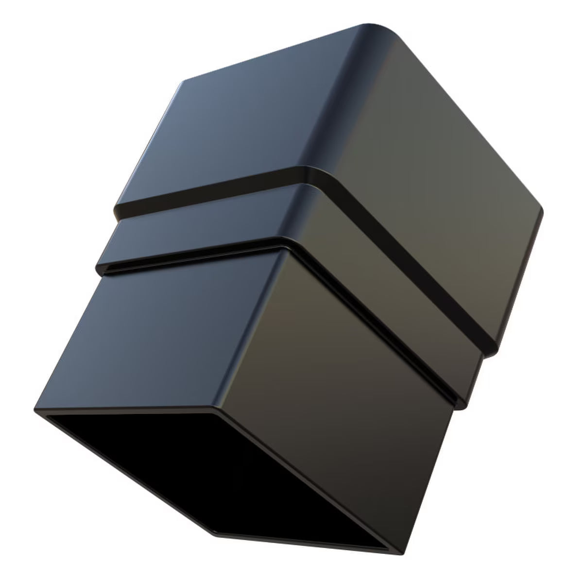 Freefoam Freeflow 65mm Square Downpipe Socket - Black