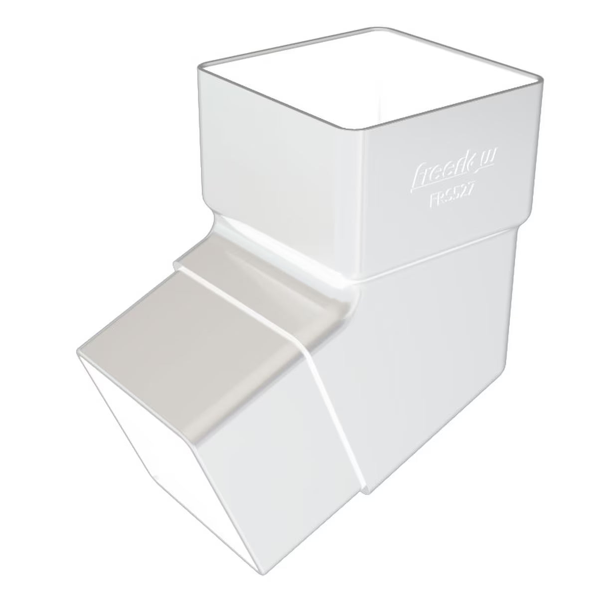 Freefoam Freeflow 65mm Square Downpipe 112 Degree Offset Bend - White