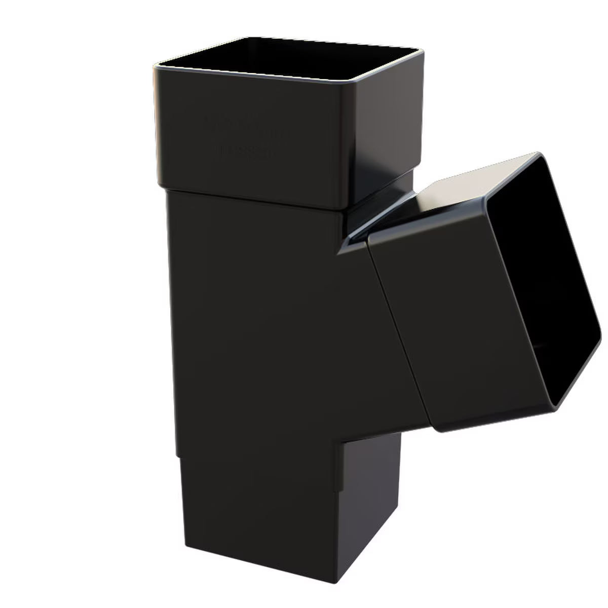 Freefoam Freeflow 65mm Square Downpipe 112 Degree Branch - Black