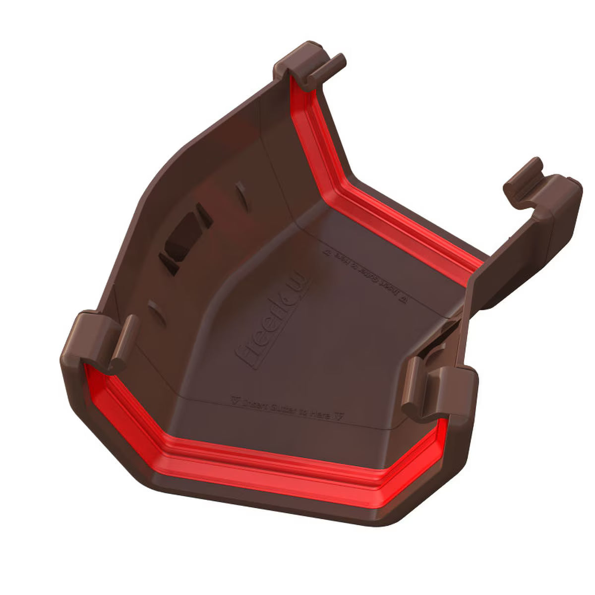 Freefoam Freeflow 114mm Square Gutter 150 Degree Gutter Angle - Leather Brown