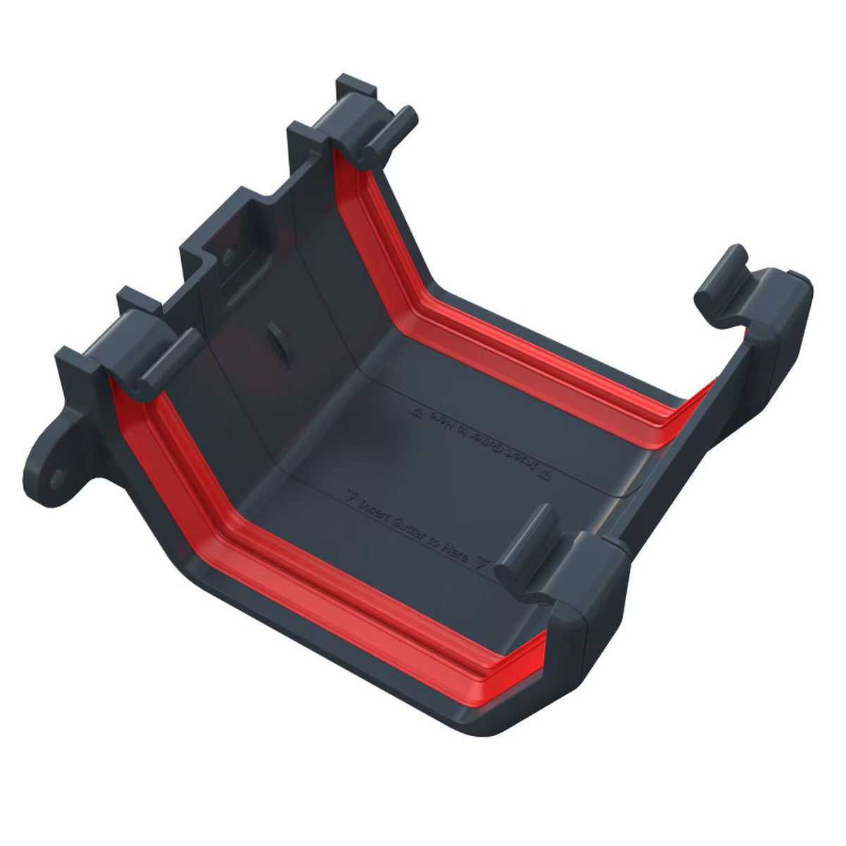 Freefoam Freeflow 114mm Square Gutter Gutter Union Bracket - Anthracite Grey