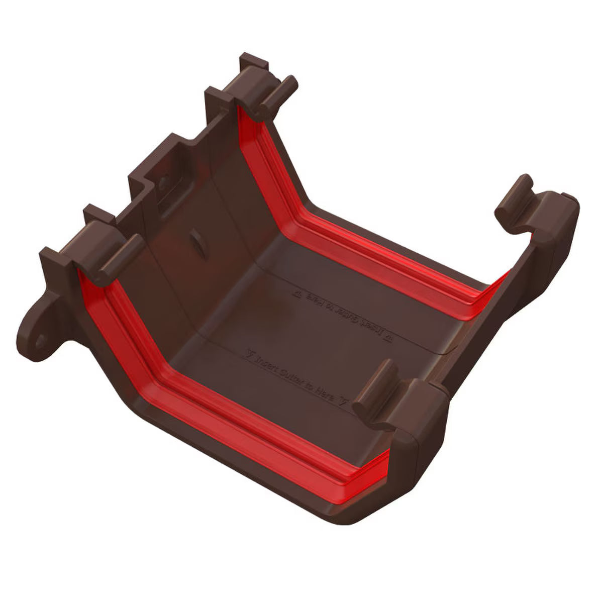Freefoam Freeflow 114mm Square Gutter Gutter Union Bracket - Leather Brown