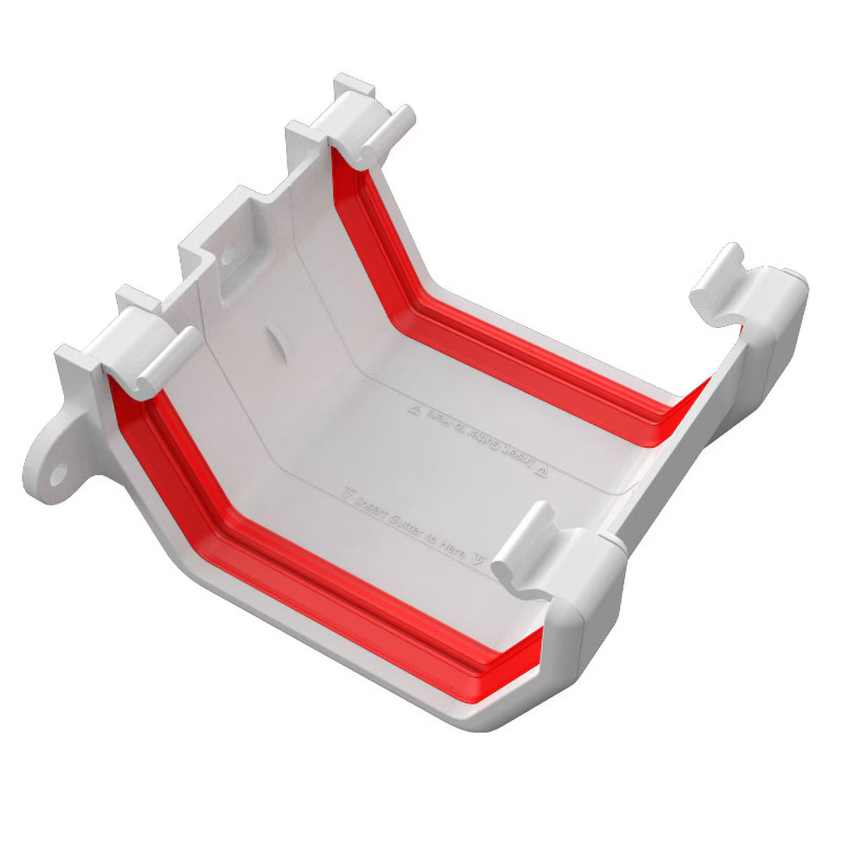 Freefoam Freeflow 114mm Square Gutter Gutter Union Bracket - White