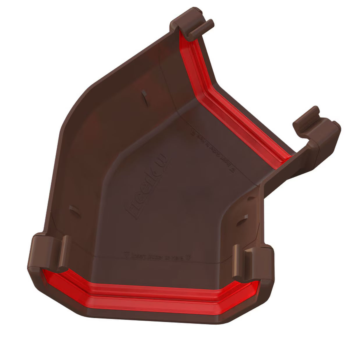 Freefoam Freeflow 114mm Square Gutter 135 Degree Gutter Angle - Leather Brown