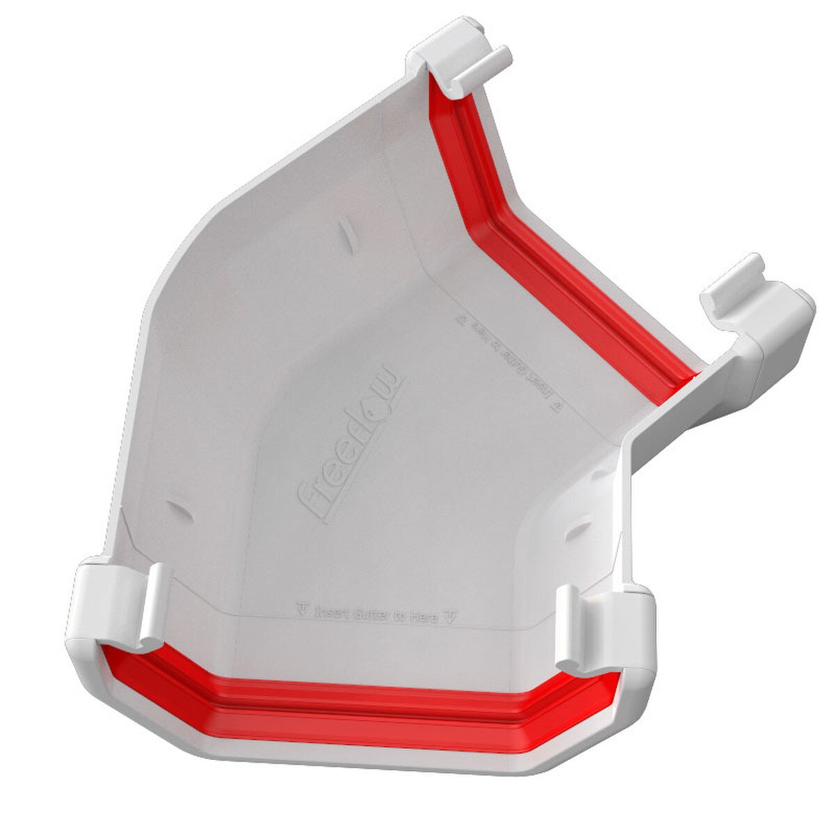 Freefoam Freeflow 114mm Square Gutter 135 Degree Gutter Angle - White