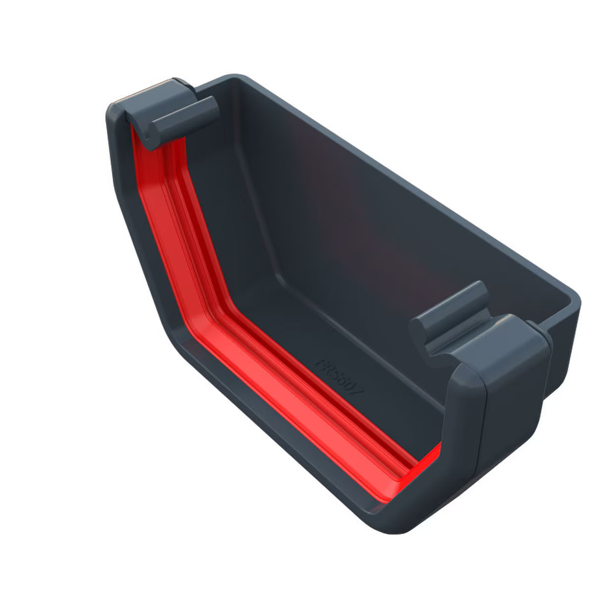 Freefoam Freeflow 114mm Square Gutter External Stop End - Anthracite Grey