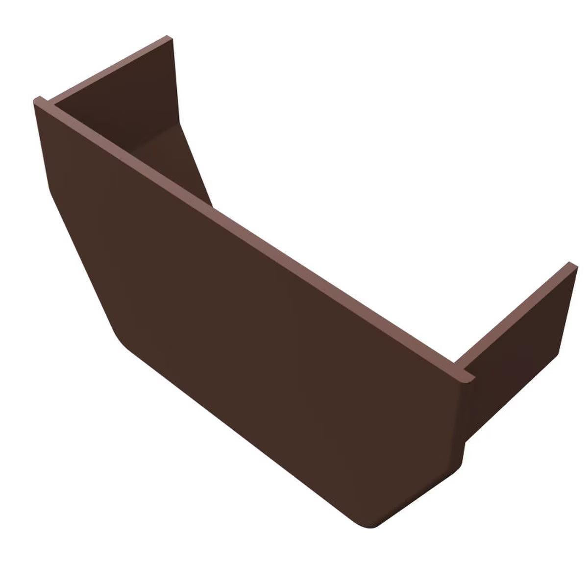 Freefoam Freeflow 114mm Square Gutter Internal Stop End - Leather Brown