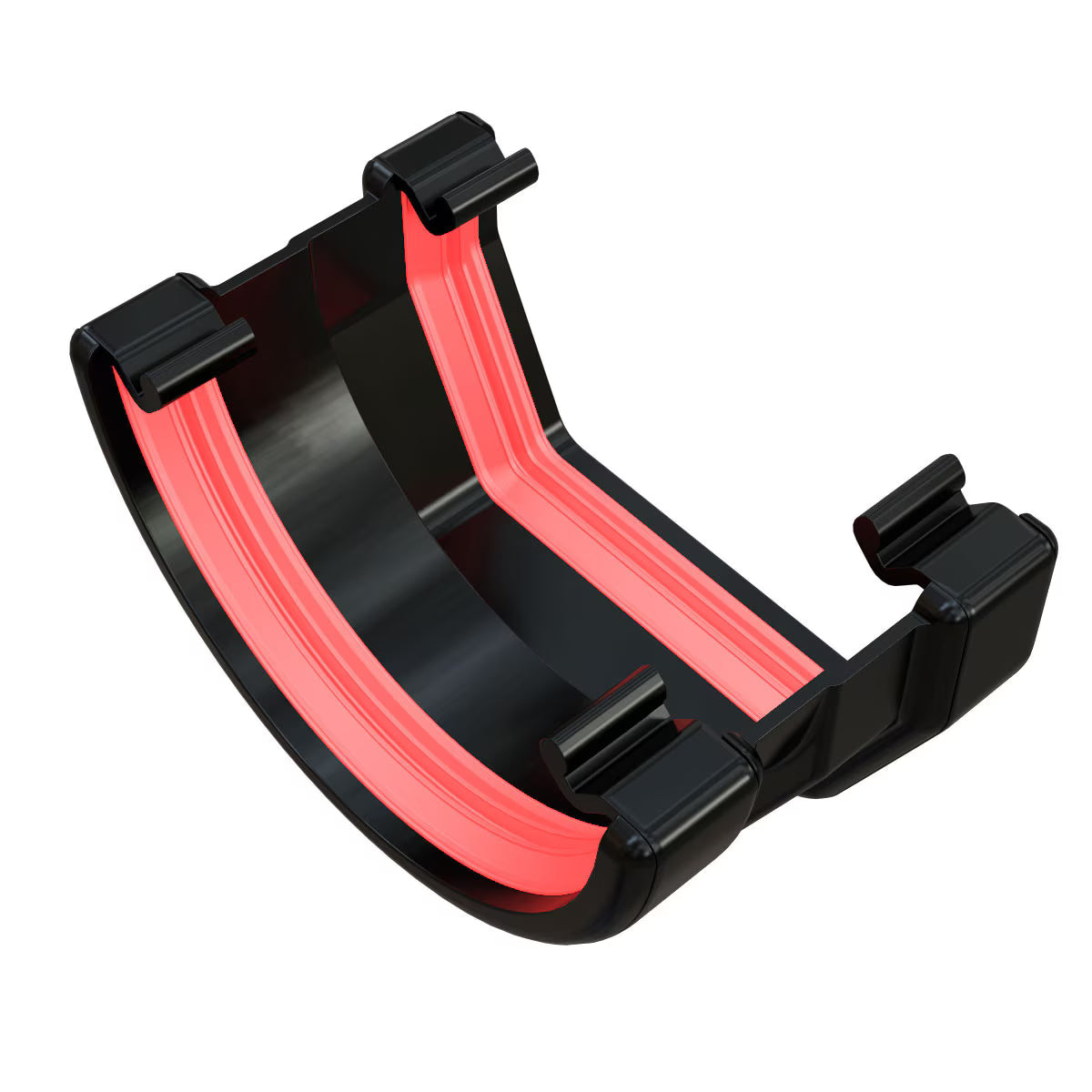 Freefoam Freeflow 114mm Square Gutter Square-to-Round Gutter Adaptor - Black