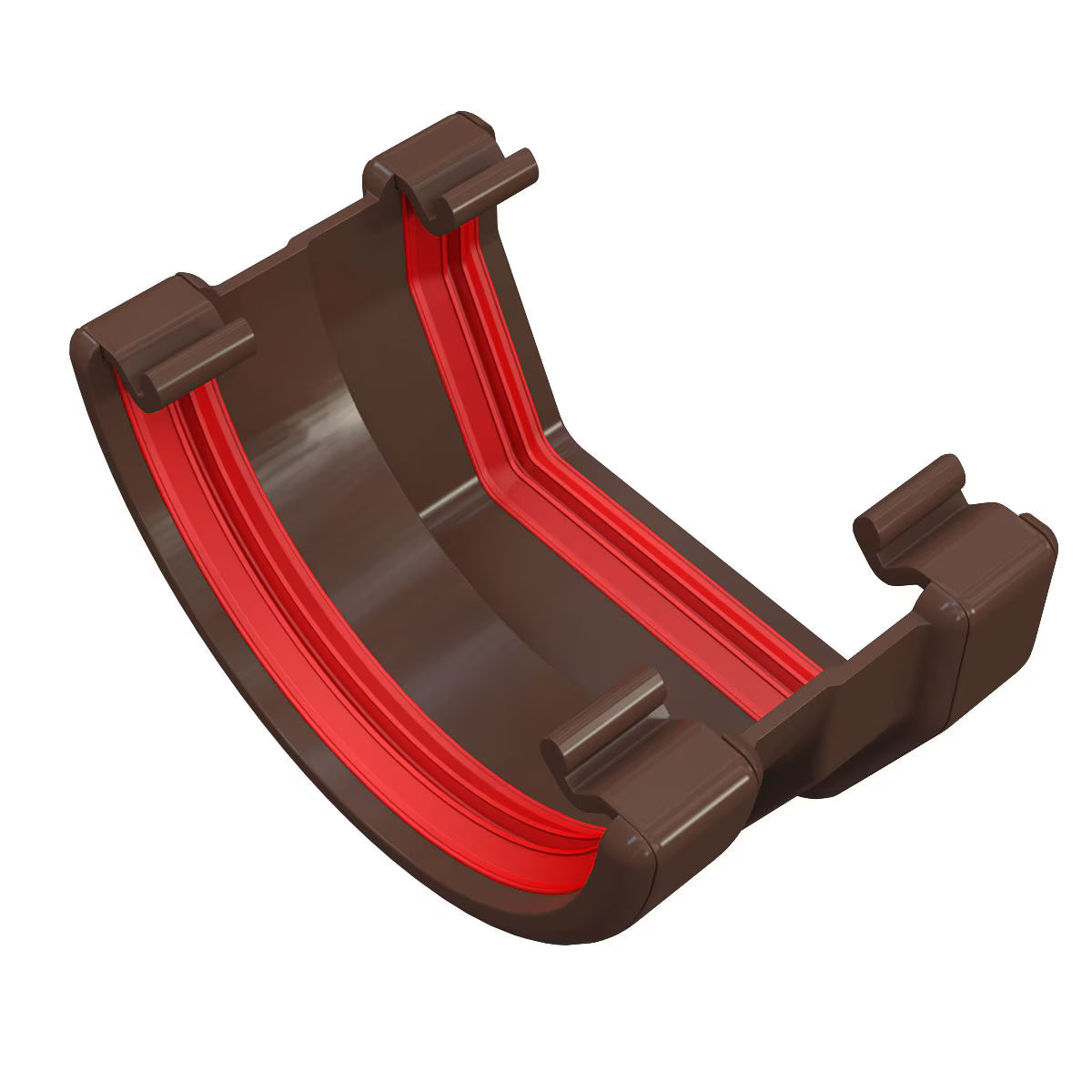Freefoam Freeflow 114mm Square Gutter Square-to-Round Gutter Adaptor - Leather Brown