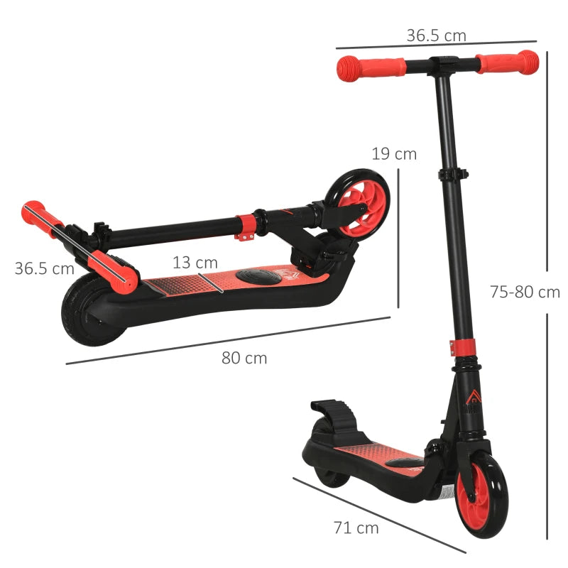 Folding Electric Scooter for Kids Ages 6 and Up Maximum Speed 8km/h Red