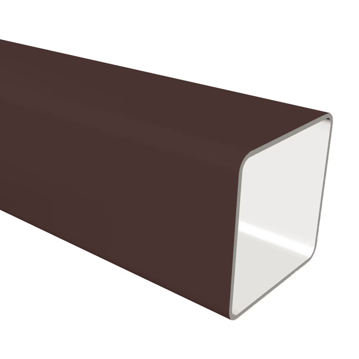 Freefoam Freeflow 65mm Square Downpipe - 5.5m - Leather Brown