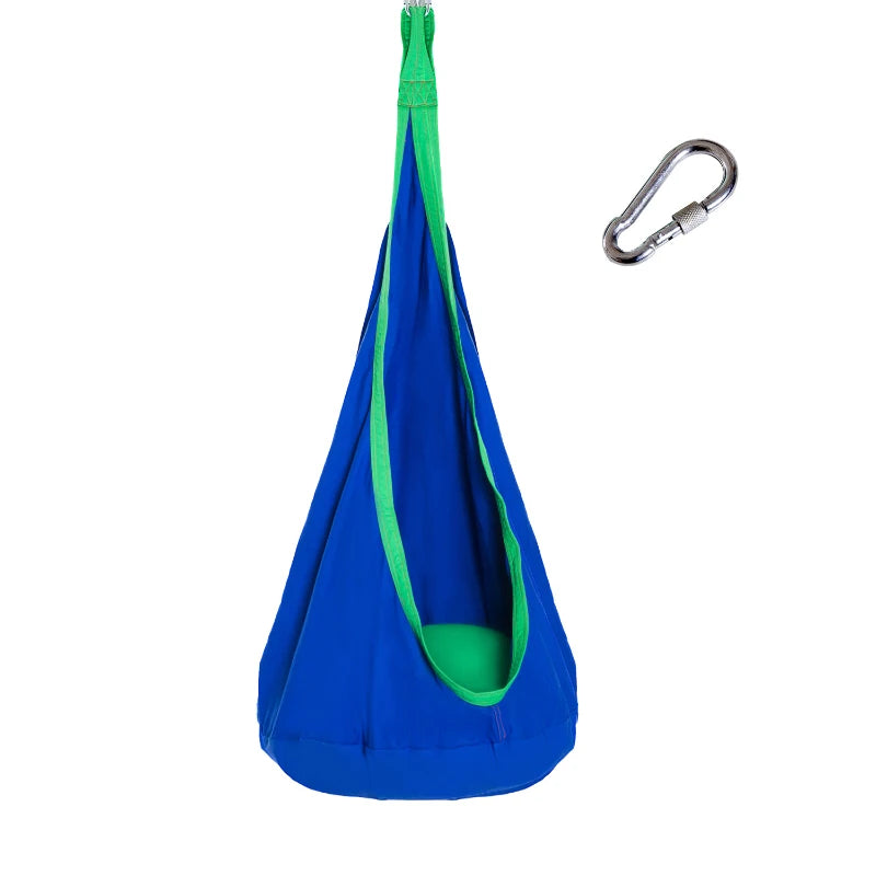 Blue Kids Hanging Hammock Swing Seat