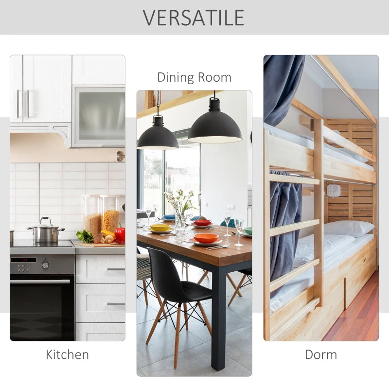 Foldable Dining Table with Drop-Leaf Design & Storage Shelf - Versatile Folding Desk for Kitchen & Dining Room