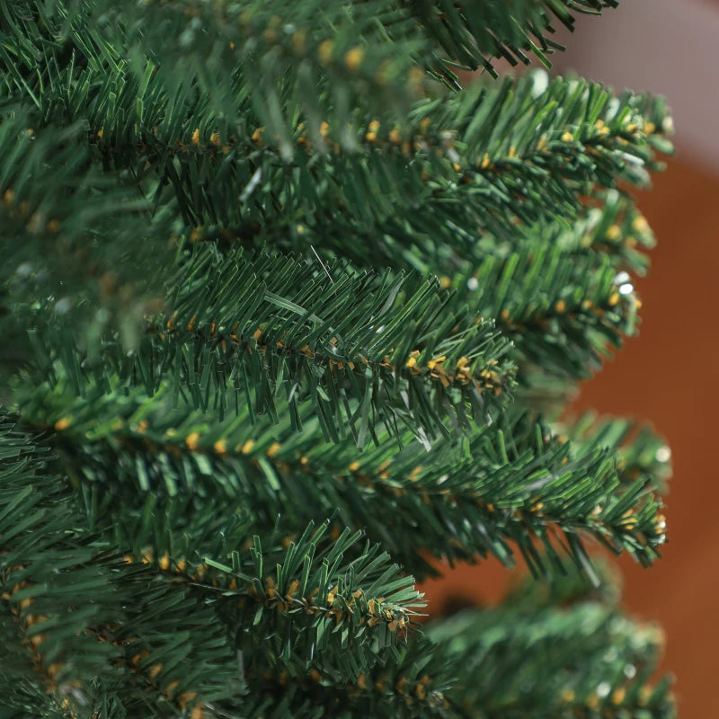 7ft Artificial Green Pencil Christmas Tree - Slim Design for Holiday Decor, Easy Assembly, Perfect for Small Spaces