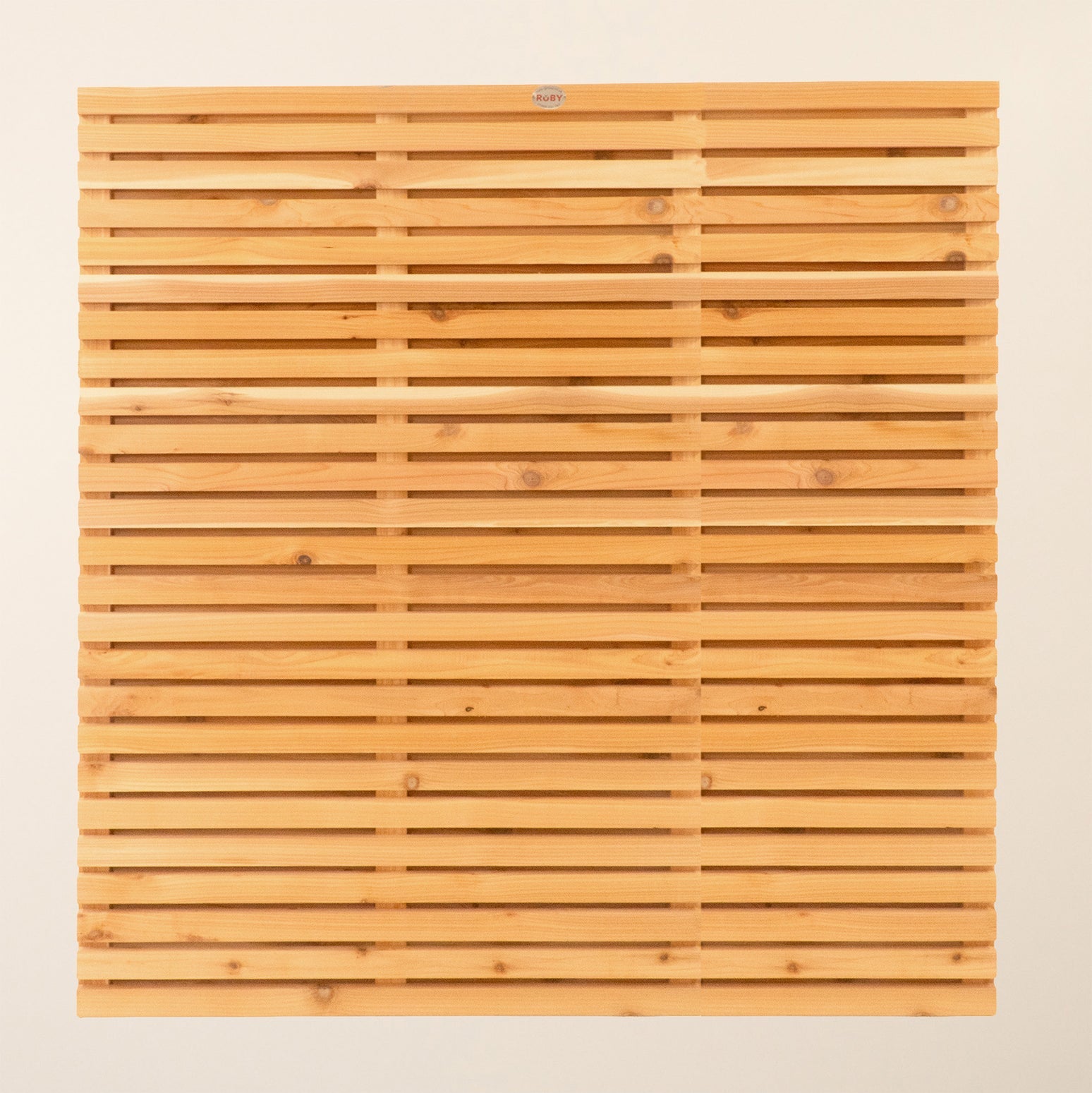Double Sided Planed Cedar or Larch Slatted Fence Panel Horizontal Garden Privacy Screen