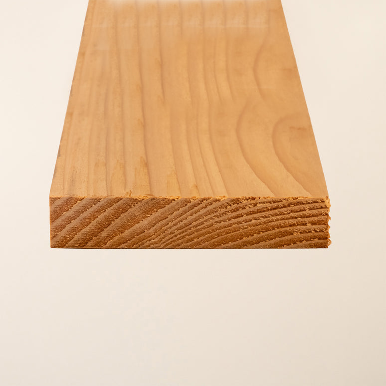 4" x 1" Planed British Cedar Timber Board – Smooth Cedar Wood