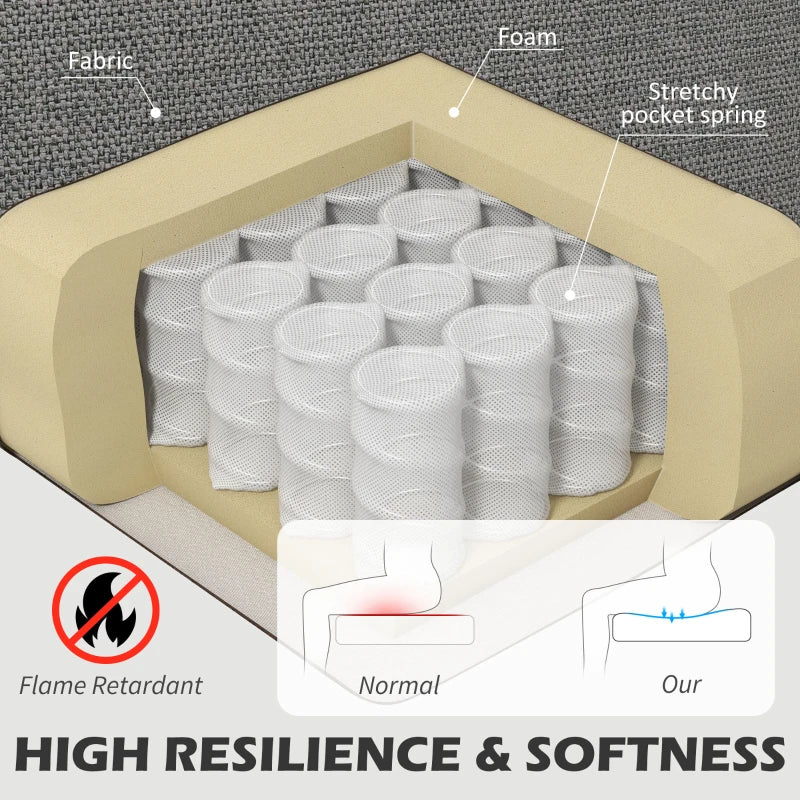 Modern Light Grey Linen-Look Armchair for Stylish Living Room Seating