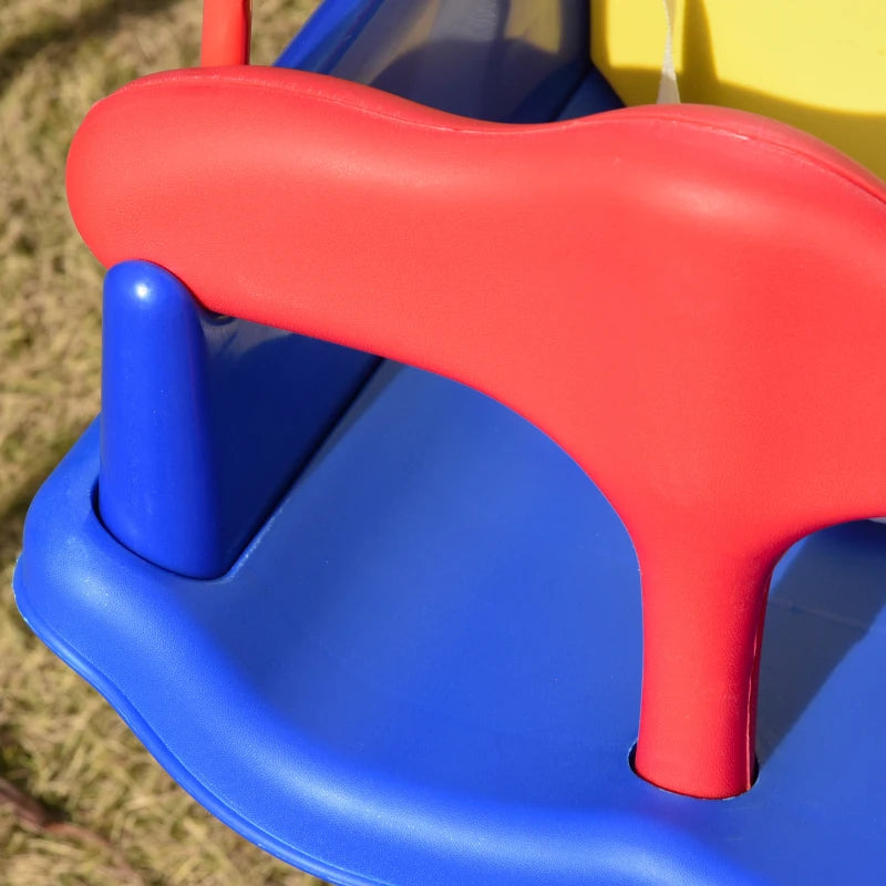 Blue Baby Garden Swing with Safety Harness for Ages 6-36 Months